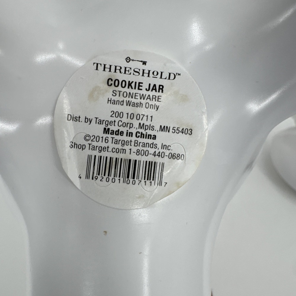 Threshold Target White Dinosaur T Rex Cookie Jar Canister Minimalist Fun Modern - Picture 10 of 11
